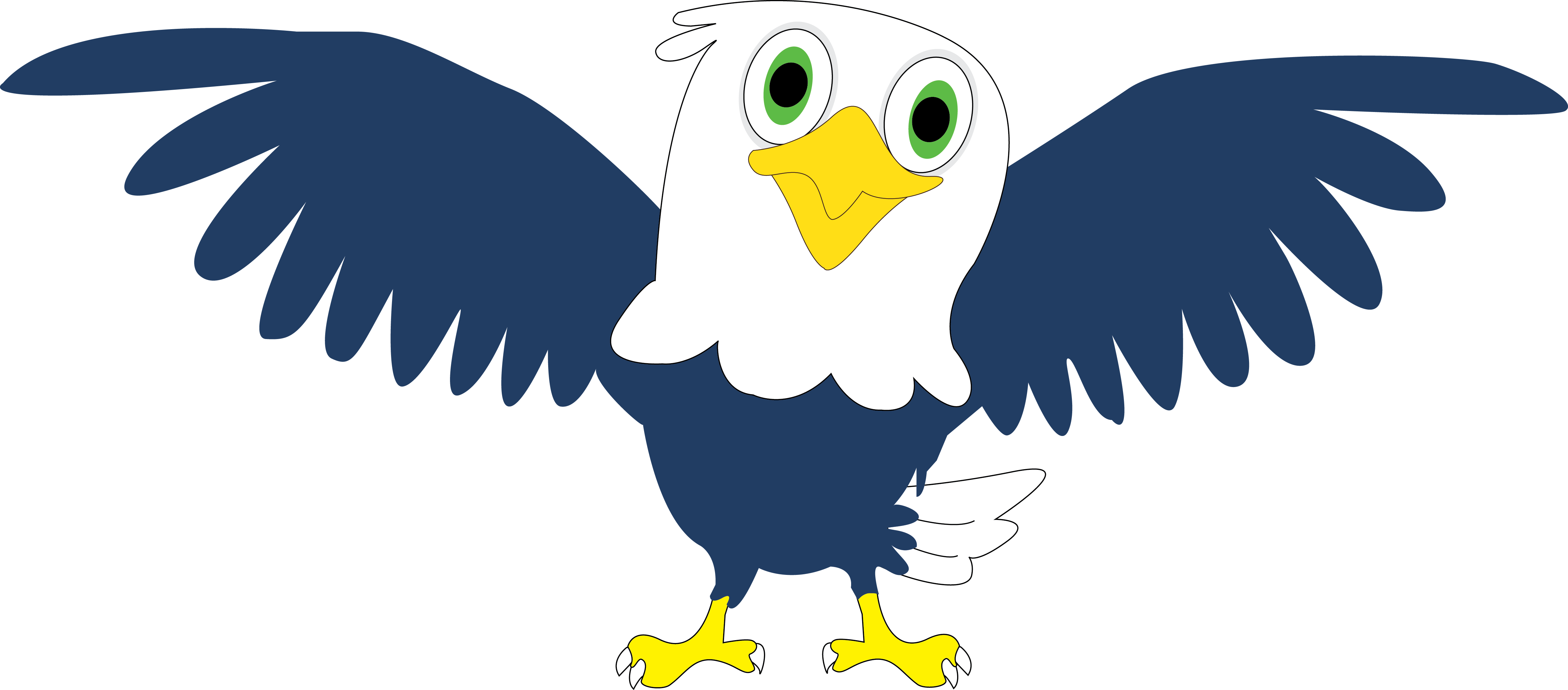 A baby Eagle with navy blue body 