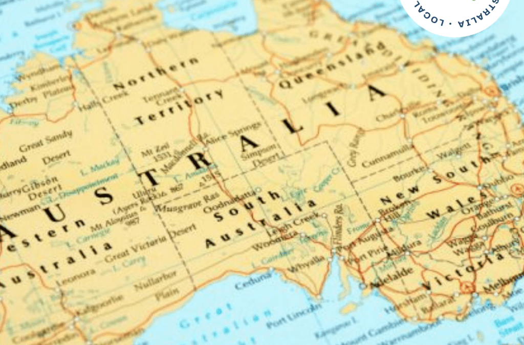 An Australian map with an Eagle "E" logo in the top right corner of the image. The "E" logo has the statement, "Local Potency Testing Offered Australia."